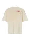 Amiri White Crewneck T-shirt With Logo Lettering On Front And Rear In Cotton Man In White