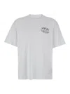 Amiri White Crewneck T-shirt With Logo Print On The Front In Cotton Man In Gray