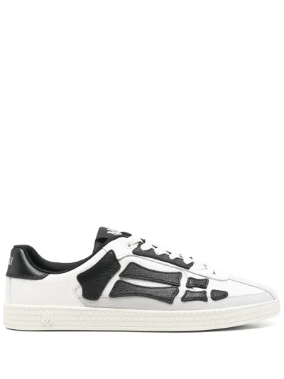 Amiri White Lace Up Padded Ankle Sneakers In Multicolor