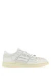 Amiri Pacific Bones Leather Panelled Sneakers In Nude