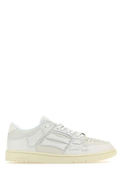 AMIRI WHITE LEATHER SKEL SNEAKERS
