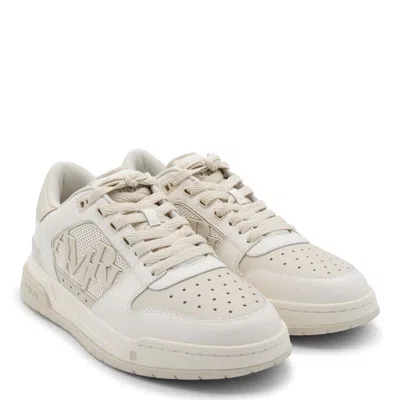 Amiri White Leather Sneakers In Alabaster