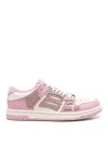 Amiri Skel Leather Low-top Sneakers In Pink