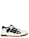Amiri Tow-tone Leather Skel Sneakers In White
