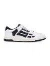 Amiri Skel Top Low Black And White Sneakers With Logo Patch On Thetongue And Contrasting Details On The Si In White