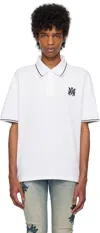 Amiri Core Logo Polo Shirt In White