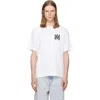 Amiri White Crewneck T-shirt With Logo Print On The Front And Logo Lettering On The Rear In Cotton M In White