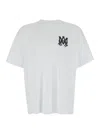 Amiri White Crewneck T-shirt With Logo Print On The Front And Logo Lettering On The Rear In Cotton Man In White