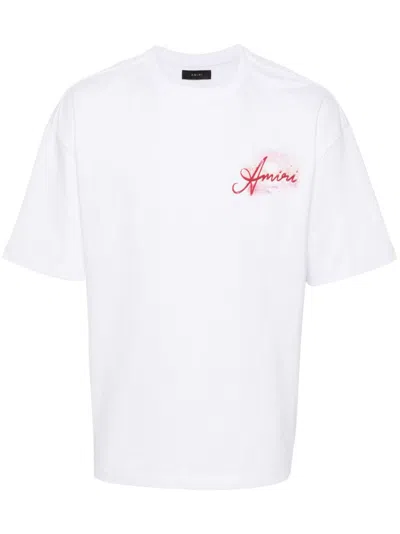 Amiri Paradise Airbrush Cotton T-shirt In White