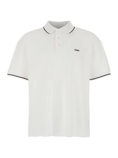 Amiri Cotton Polo Shirt In White