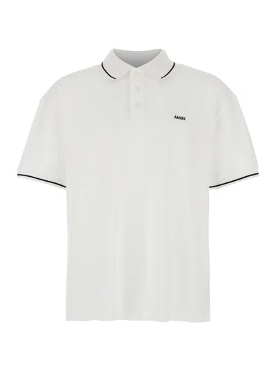 Amiri Cotton Polo Shirt In White