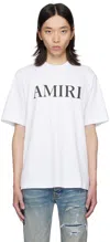 Amiri Oversized White T-shirt With Contrasting Logo Print In Cotton Man In White