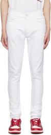 AMIRI WHITE RELEASED HEM SKINNY JEANS