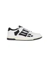 Amiri Skel Top Low Black And White Sneakers With Logo Patch On Thetongue And Contrasting Details On The Si In White