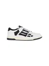 Amiri Skel Top Low Black And White Sneakers With Logo Patch On Thetongue And Contrasting Details On The Si In White