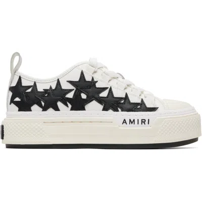 Amiri White Stars Court Low Sneakers In Multi