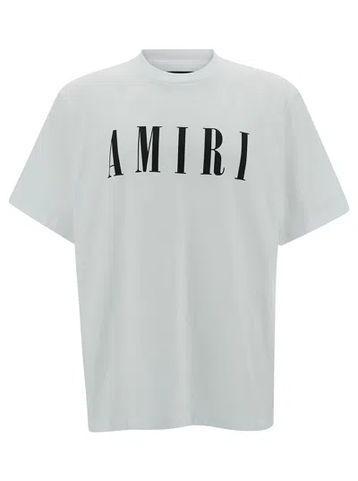 Amiri White T-shirt With Contrasting Logo Print In Cotton Man