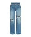 Amiri Wide-leg Cotton Jeans In Gray
