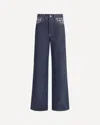 Shop Amiri Wide Leg Jeans