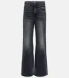 Amiri Double Waistband Wide-leg Denim Jeans In Black