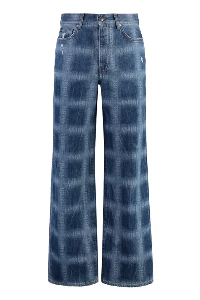 Amiri Wide-leg Jeans In Denim