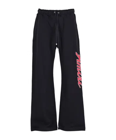 Amiri Wide-leg Sweatpants In Black