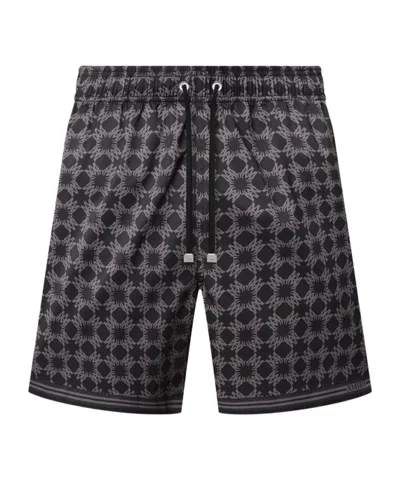 Amiri Wide-leg Swimming Trunks In Black