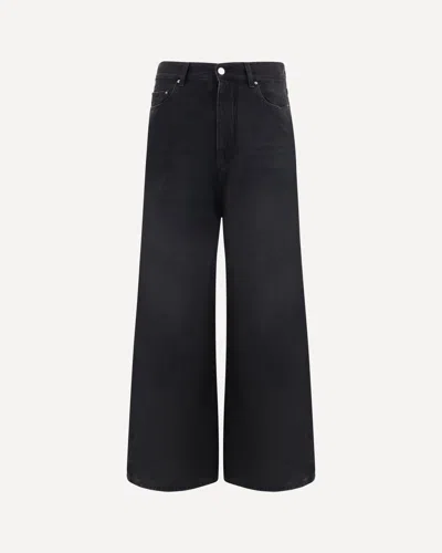 Amiri Mens Vintage Black Baggy Wide-leg Denim Jeans