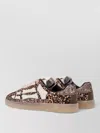 Amiri Leopard Pacific Bones Low-top Womans Sneakers In Brown