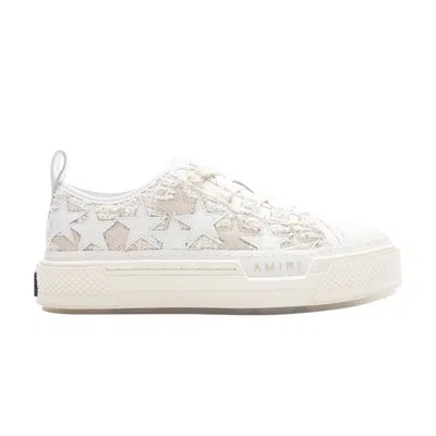 Pre-owned Amiri Wmns Stars Court Low 'mohair Canvas - Alabaster' | Cream | Women's Size 36 In White