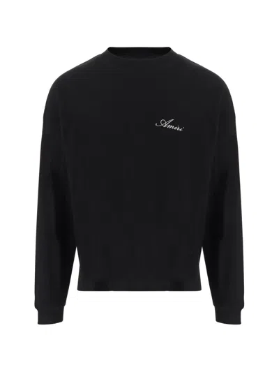 Amiri Wolf-print Logo-embroidered Sweater In Black