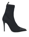 Amiri Black Cap Toe Bootie Heels In Black
