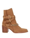 Amiri Woman Ankle Boots Camel Size 8 Soft Leather In Beige