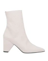 Amiri Woman Ankle Boots Light Grey Size 10 Soft Leather In Grey