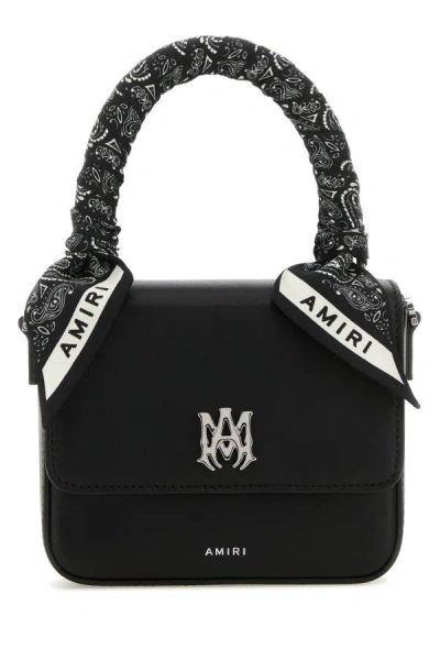 Amiri Woman Black Nappa Leather Micro Bandana Handbag