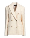 Amiri Woman Blazer Beige Size 2 Cotton, Wool, Polyester In Beige