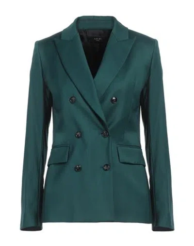 Amiri Woman Blazer Dark Green Size 4 Wool