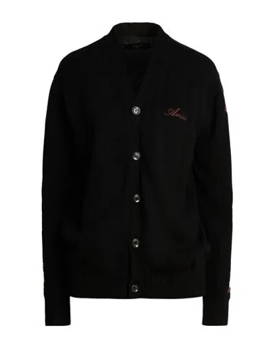 Amiri Woman Cardigan Black Size Xs Cotton, Polyamide, Viscose