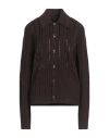 Amiri Woman Cardigan Dark Brown Size L Wool