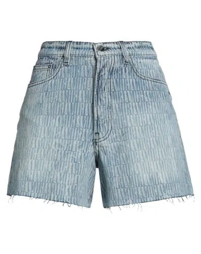 Amiri Woman Denim Shorts Blue Size 27 Cotton