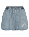 Amiri Blue Drawstring Denim Shorts In Blue