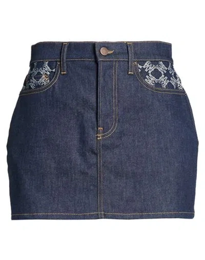 Amiri Woman Denim Skirt Blue Size 25 Cotton, Elastane