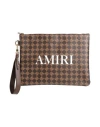 Amiri Woman Handbag Chocolate Brown Size - Cotton, Linen, Polyurethane In Brown