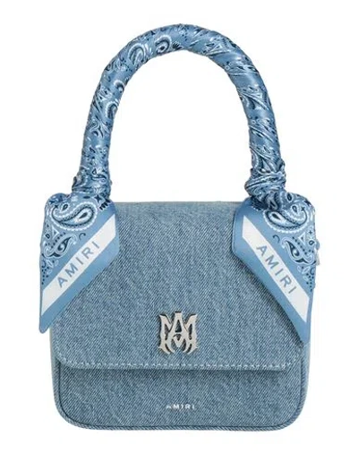 Amiri Woman Handbag Light Blue Size - Cotton