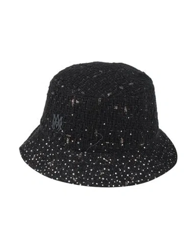 Amiri Woman Hat Black Size Onesize Cotton, Acrylic, Polyester, Synthetic Fibers, Metallic Polyester