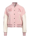 Amiri Angel Applique Varsity Jacket In Pink
