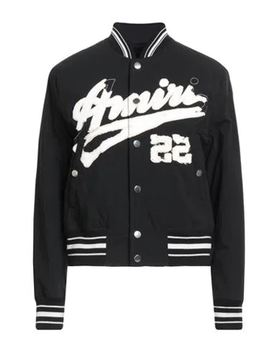 Amiri Woman Jacket Black Size 8 Cotton, Nylon, Elastane