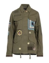 Amiri Woman Jacket Military Green Size 2 Cotton In Green