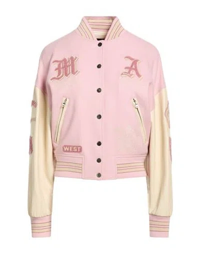 Amiri Woman Jacket Pink Size M Wool, Polyamide