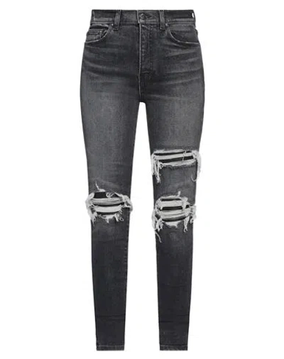 Amiri Woman Jeans Black Size 30 Cotton
